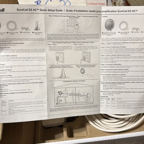 NWT SureCall Silver EZ 4G Cell Phone Signal Booster Up To 2k Sq. ft. 4G LTE Data - Picture 12 of 16